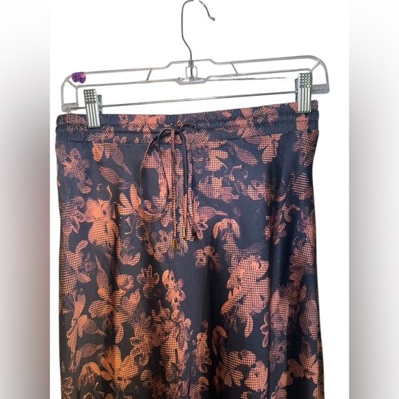 NWOT Sample Sale Floral Maxi Skirt Size Small Black Brown No Tags - Picture 3 of 5